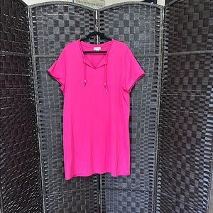 Calvin Klein Pink Tie Front Tunic Dress